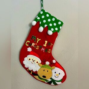 Baby’s first Christmas adorable felt stocking 🎄